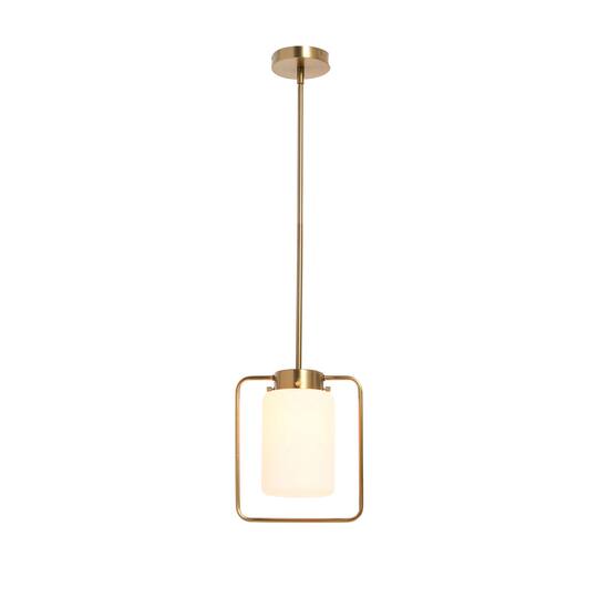 Hello Honey® Robert Stevenson Lighting Ezra Metal & Frosted Glass Convertible Ceiling Light
